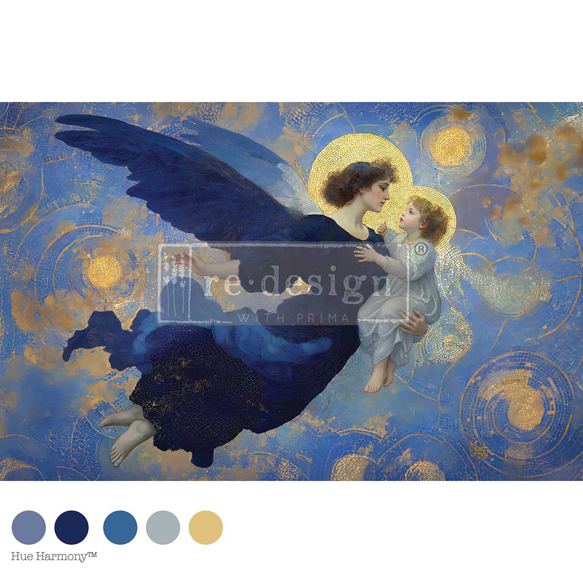 Stardust Cradle | 19.5" x 30" | Decoupage Fiber Paper | Redesign with Prima