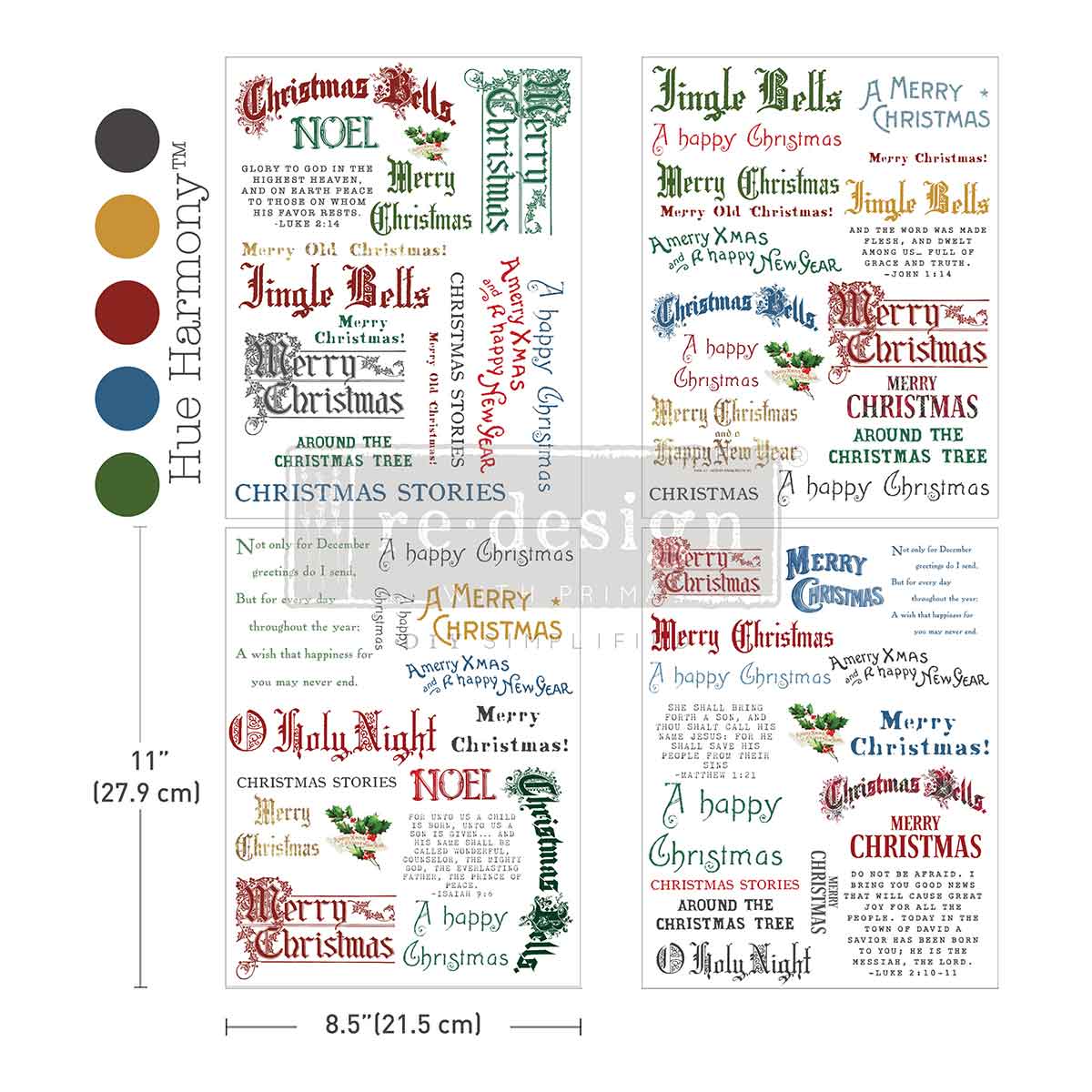 Noel In Script | Middy Plus Transfers® – 3 Sheets + 1 Bonus Sheet, 8.5″ x 11″ Each | ReDesign with Prima