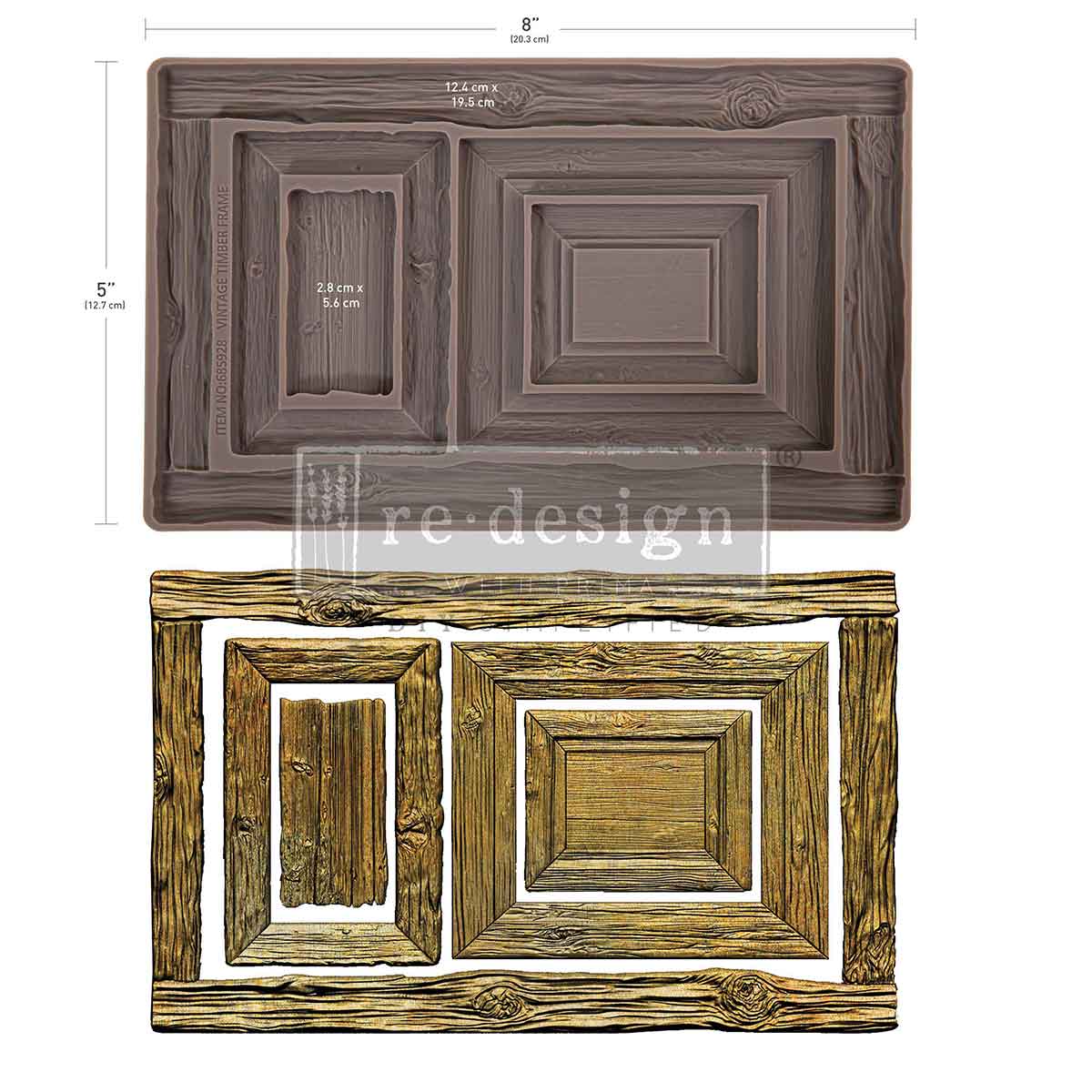 Vintage Timber Christmas | Decor Moulds® – 1 pc, 5″ x 8″ x 8mm | ReDesign with Prima