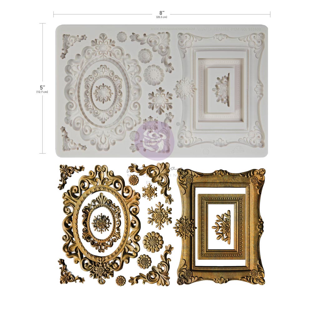 Winter Frames | Finnabair Décor Mould – 1 Piece, 5" x 8" x 8mm | ReDesign with Prima