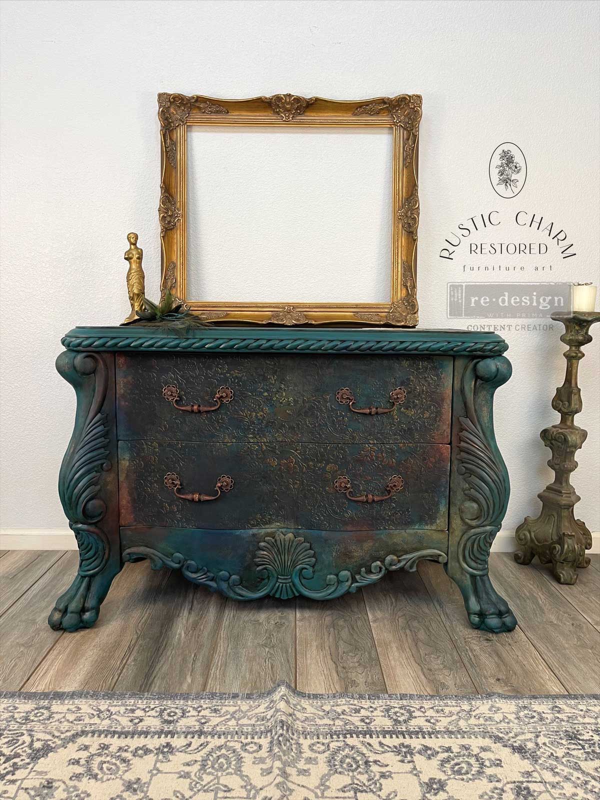Aged Patina | A1 23.4" x 33.1" | Decoupage Fiber Paper | Redesign with Prima