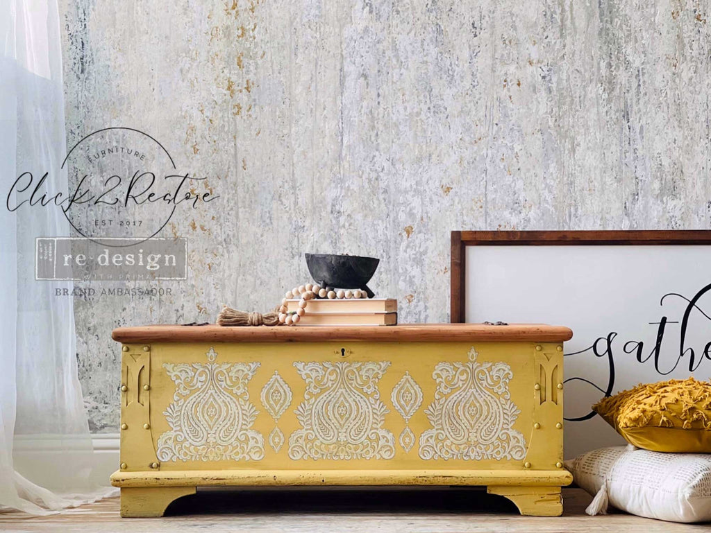 White Engraving | Large Decor Transfer | 24" x 35" (Cut into 3 Sheets) | Redesign with Prima