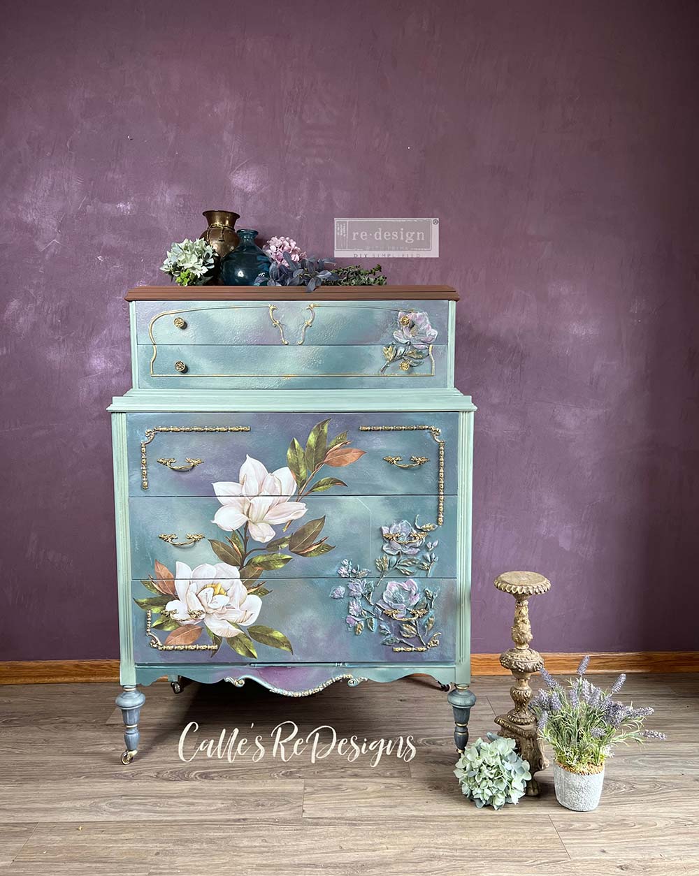 Magnolia Flower | 5"x8"x8mm | Decor Mould | Redesign with Prima