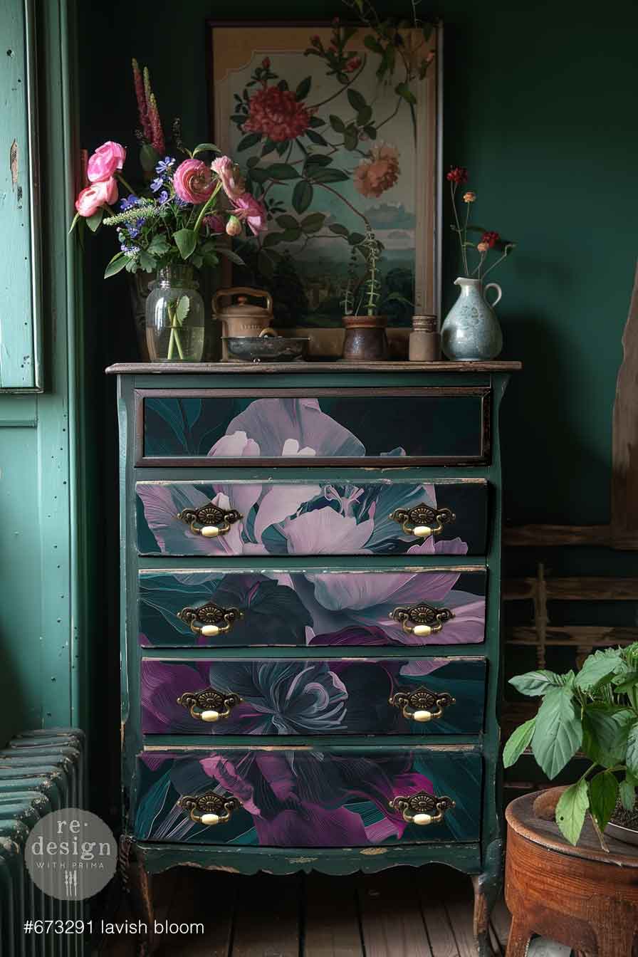Lavish Bloom | A1 23.4"x33.1" | Decoupage Fiber Paper | Redesign with Prima