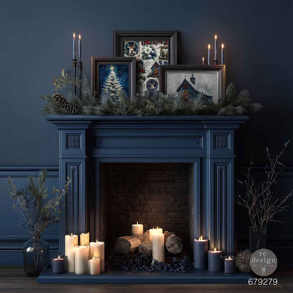 Hearth & Holly | A3 Decoupage Paper – 2 Sheets, 11.7" x 16.5" | ReDesign with Prima | Christmas Decor