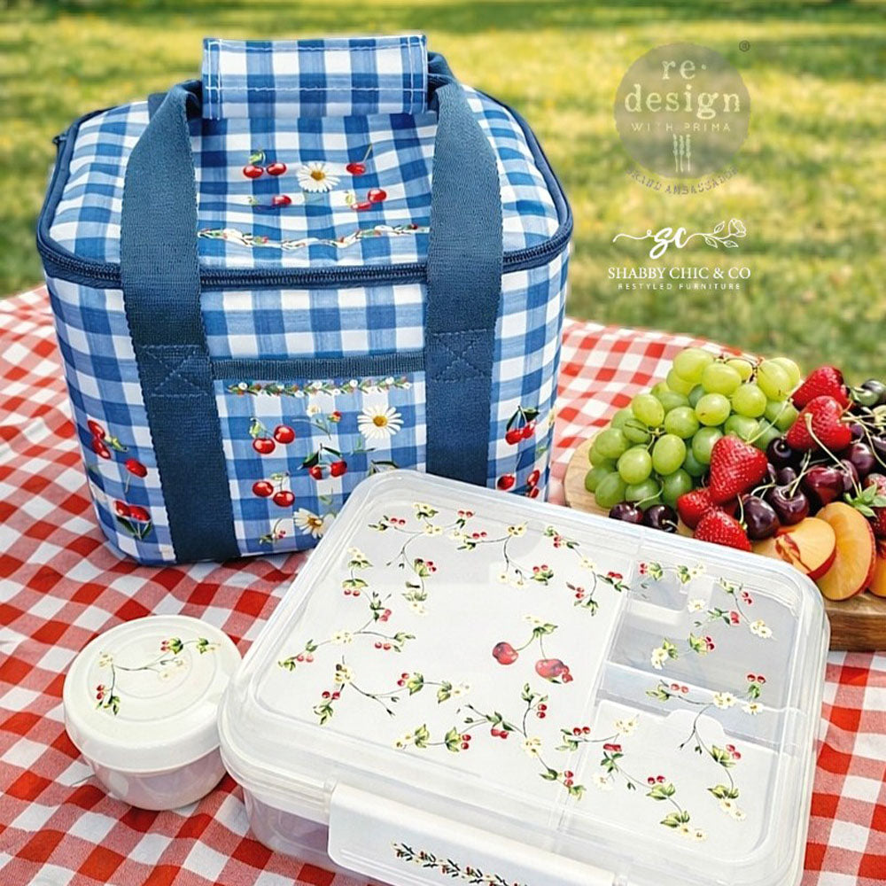 Daisy Cherry Delight | Luxe Transfers | Redesign With Prima | Rub on Transfers | Arts & Crafts | 2 sheets, 3.25″x11.5″ Redesign with Prima