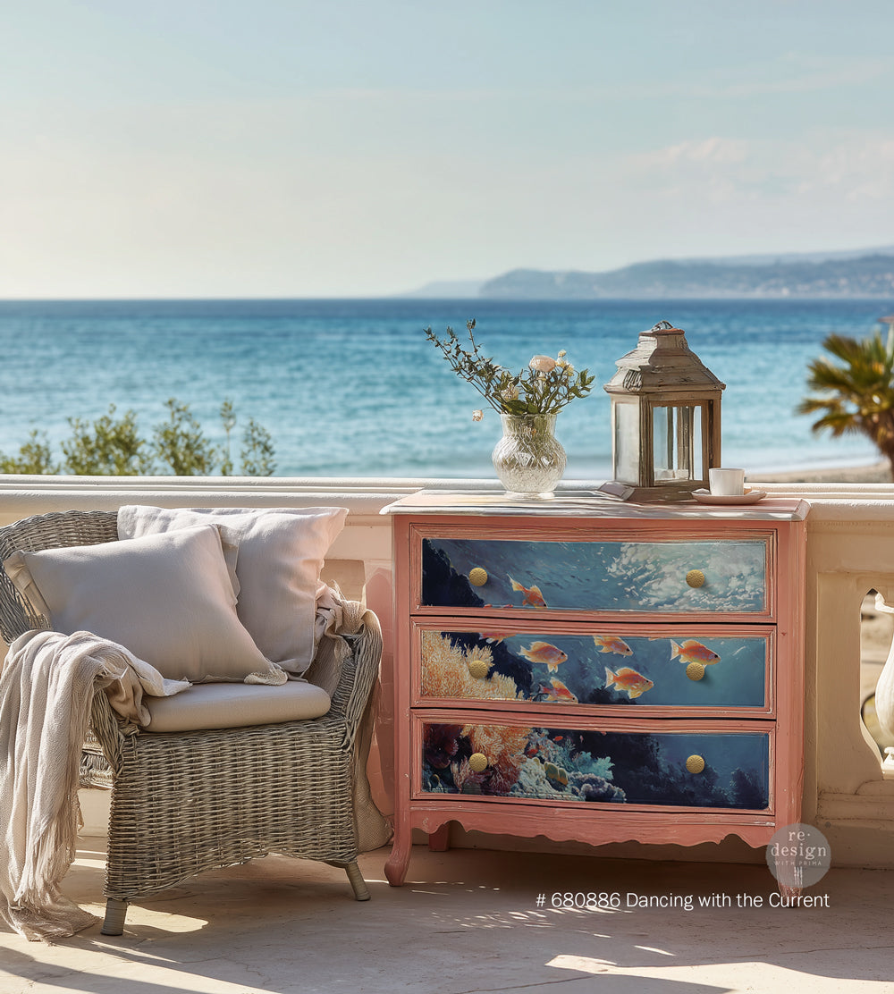 Dancing with the Current | Double Delight Decoupage Fiber Paper Set | 19.5"x30" + A3 11.7"x16.5" | Redesign with Prima