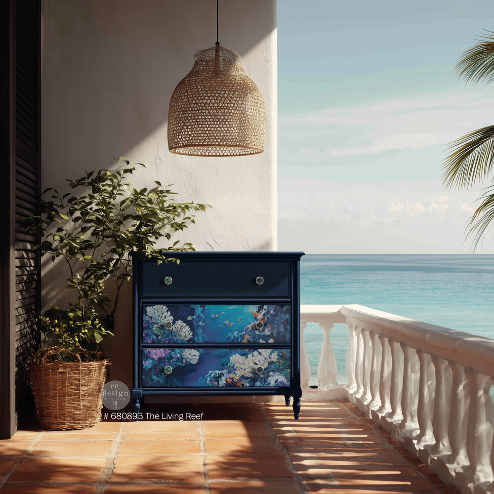 The Living Reef | Double Delight Decoupage Fiber Paper Set | 19.5"x30" + A3 11.7"x16.5" | Redesign with Prima