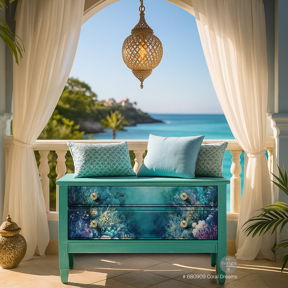Coral Dreams | A1 23.4"x33.1" | Decoupage Fiber Paper | Redesign with Prima