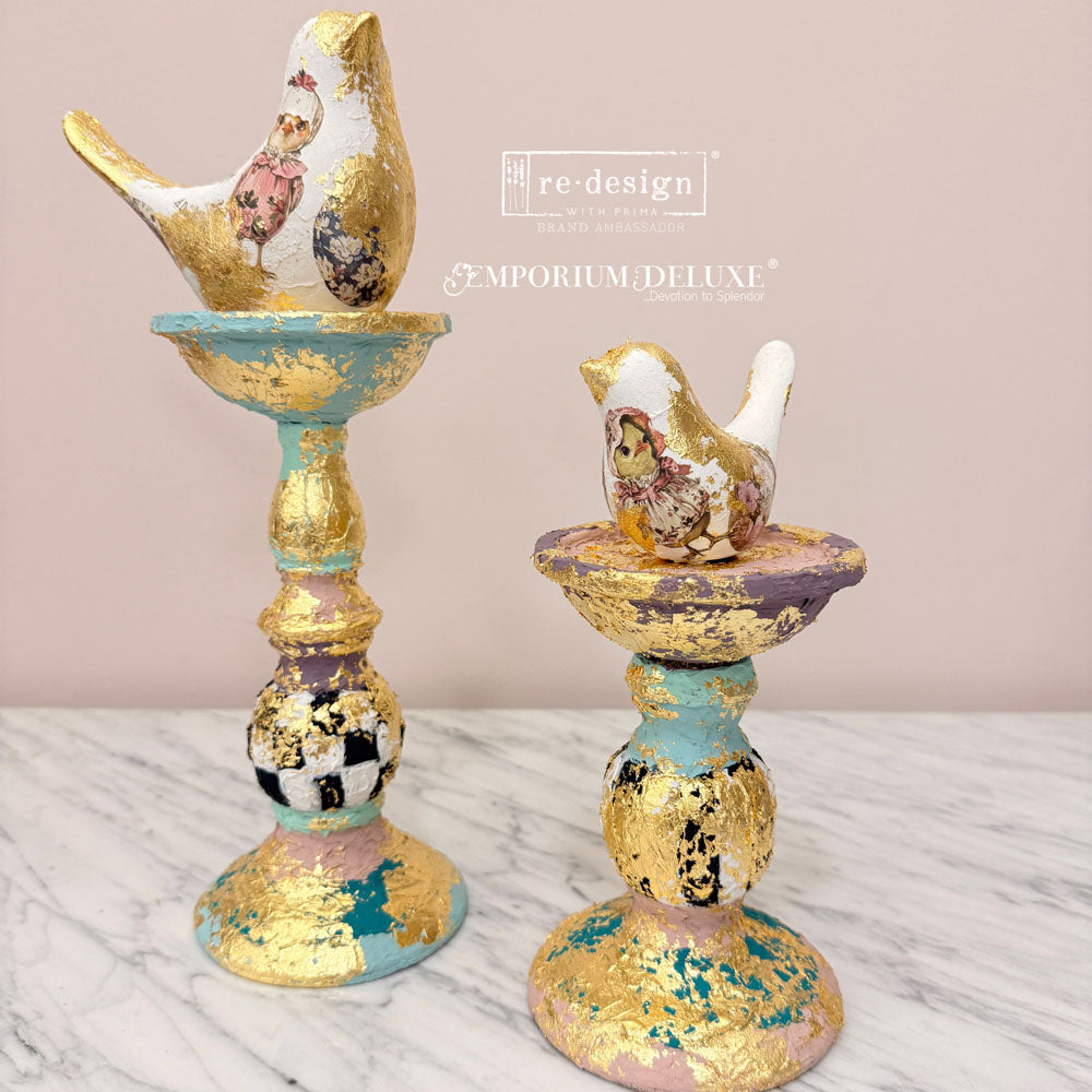 Garden Whimsy | Middy Transfers | Redesign With Prima | Rub on Transfers | Furniture | Arts & Crafts | 3 sheets-8.5" x 11" Redesign with Prima