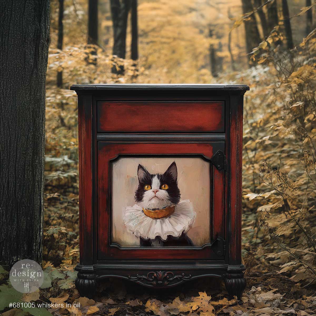 Whiskers In Oil | A3 11.7"x16.5" | Decoupage Fiber Paper | Redesign with Prima