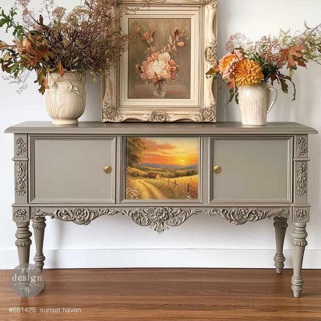 Sunset Haven | A3 11.7"x16.5" | Decoupage Fiber Paper | Redesign with Prima Redesign with Prima