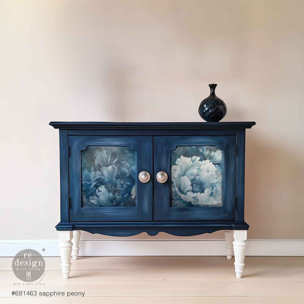 Sapphire Peony | A3 Decoupage Paper | Furniture | Arts & Crafts | Redesign with Prima Redesign with Prima