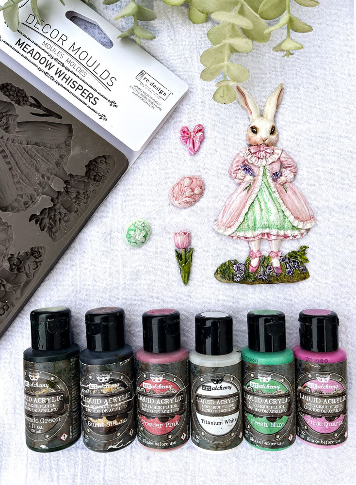 Meadow Whispers - Resin Mould 5"x8" Redesign with Prima