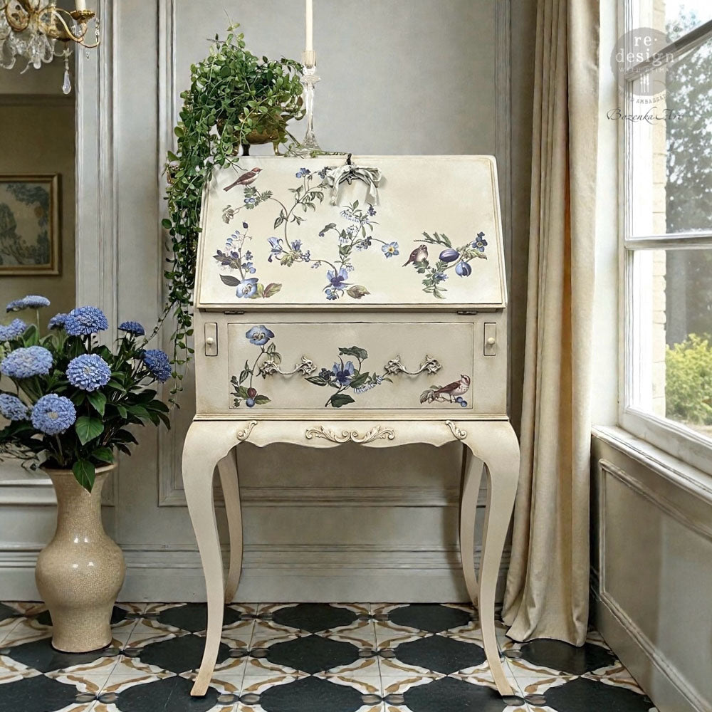 Chirping Charm | Decor Transfers | Redesign With Prima | Rub on Transfers | Furniture | Arts & Crafts | 24x35, cut into 4 sheets Redesign with Prima