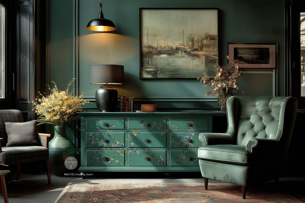 Chirping Charm | Decor Transfers | Redesign With Prima | Rub on Transfers | Furniture | Arts & Crafts | 24x35, cut into 4 sheets Redesign with Prima