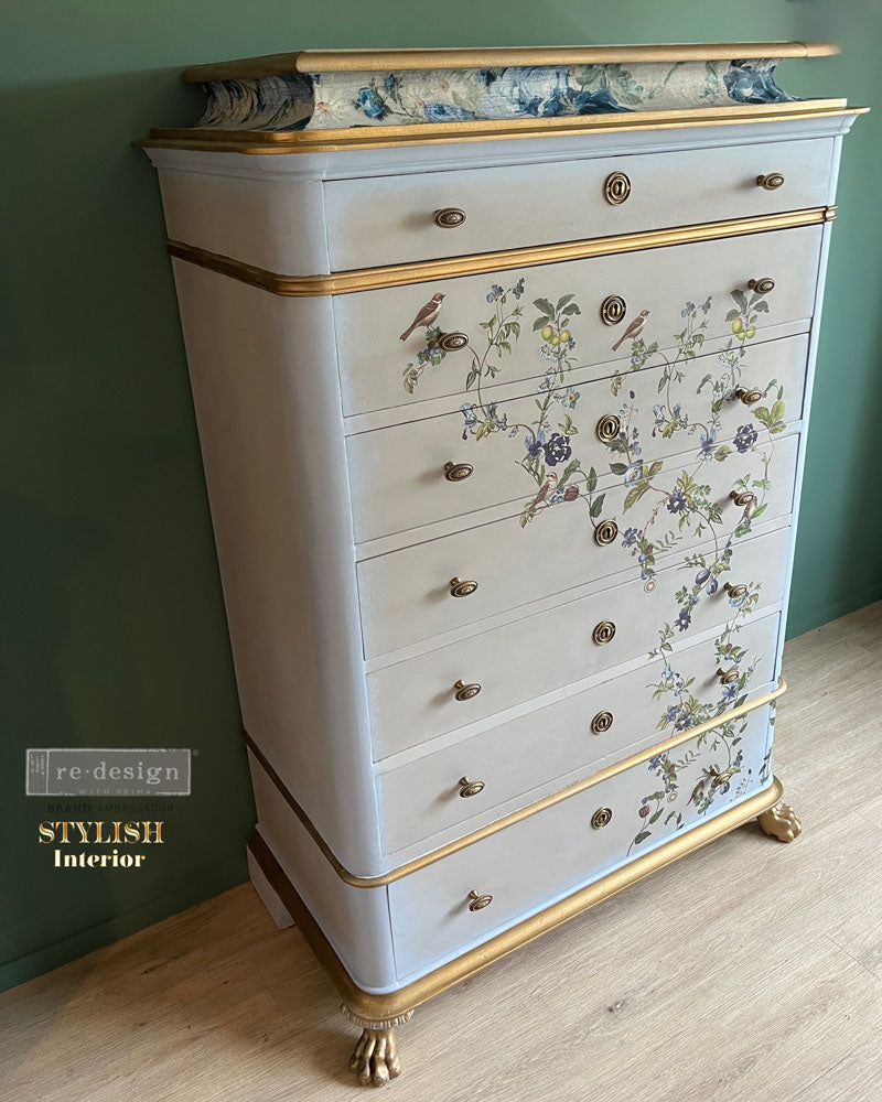 Chirping Charm | Decor Transfers | Redesign With Prima | Rub on Transfers | Furniture | Arts & Crafts | 24x35, cut into 4 sheets Redesign with Prima