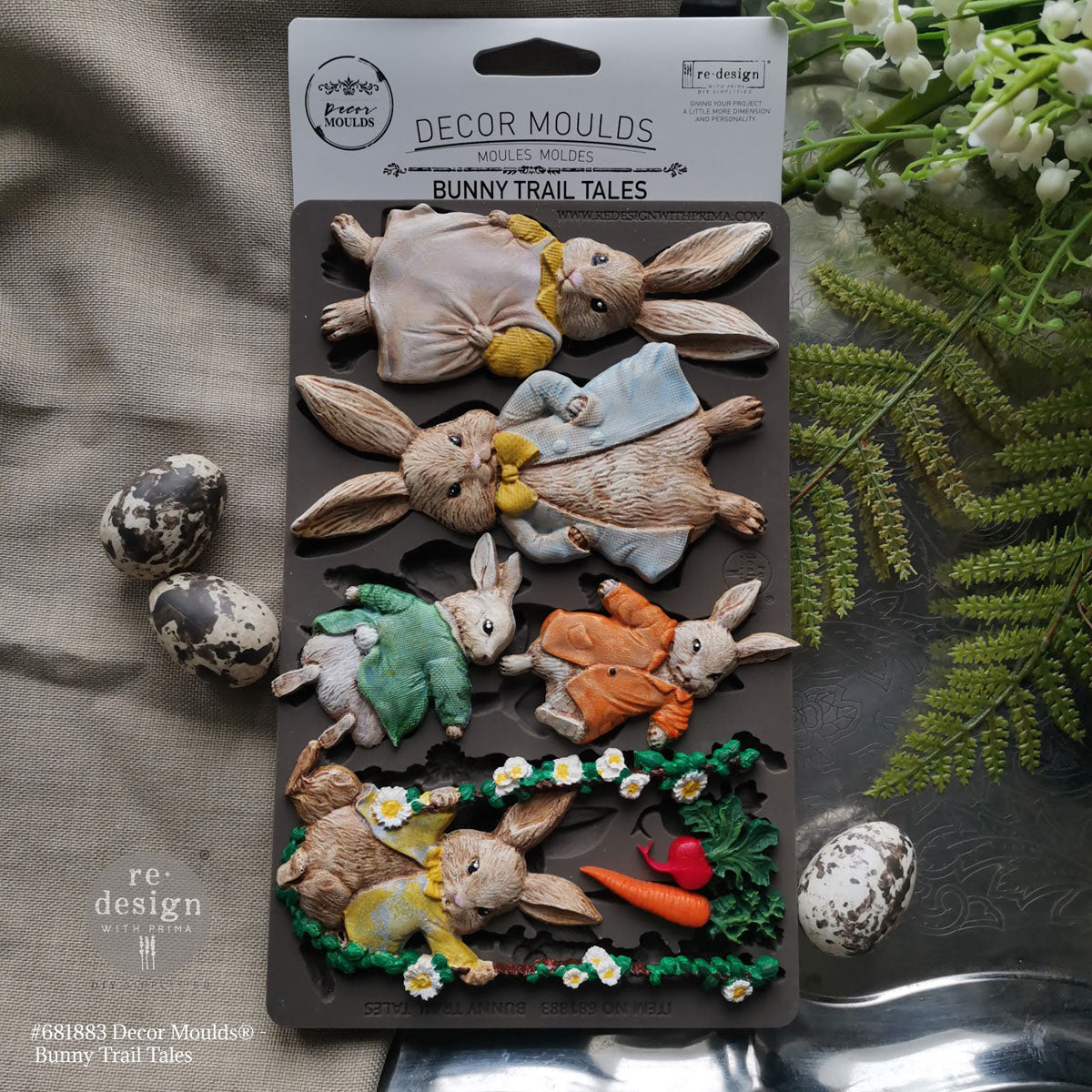 Bunny Trail Tales - Resin Mould 5"x8" Redesign with Prima