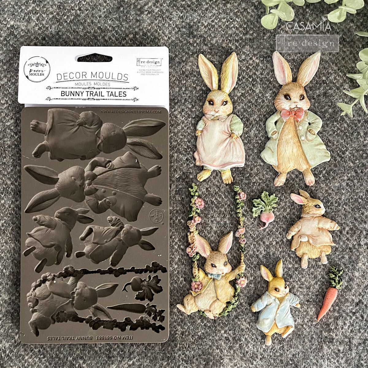 Bunny Trail Tales - Resin Mould 5"x8" Redesign with Prima