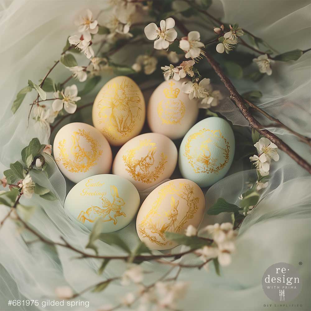 Gilded Spring | H20 Transfers | 1 sheet, 8.5″x11″ | Redesign with Prima Redesign with Prima