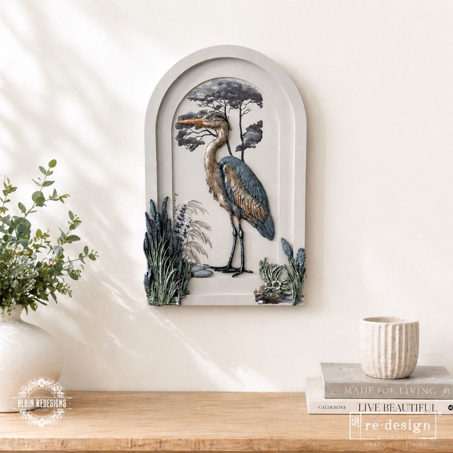 Feathered Stillness | 5"x8"x8mm | Decor Mould | Redesign with Prima