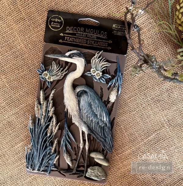 Feathered Stillness | 5"x8"x8mm | Decor Mould | Redesign with Prima