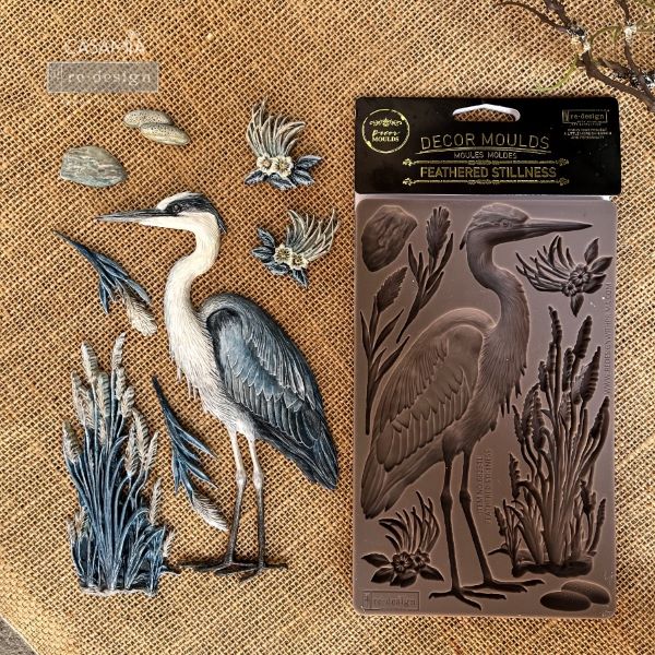 Feathered Stillness | 5"x8"x8mm | Decor Mould | Redesign with Prima