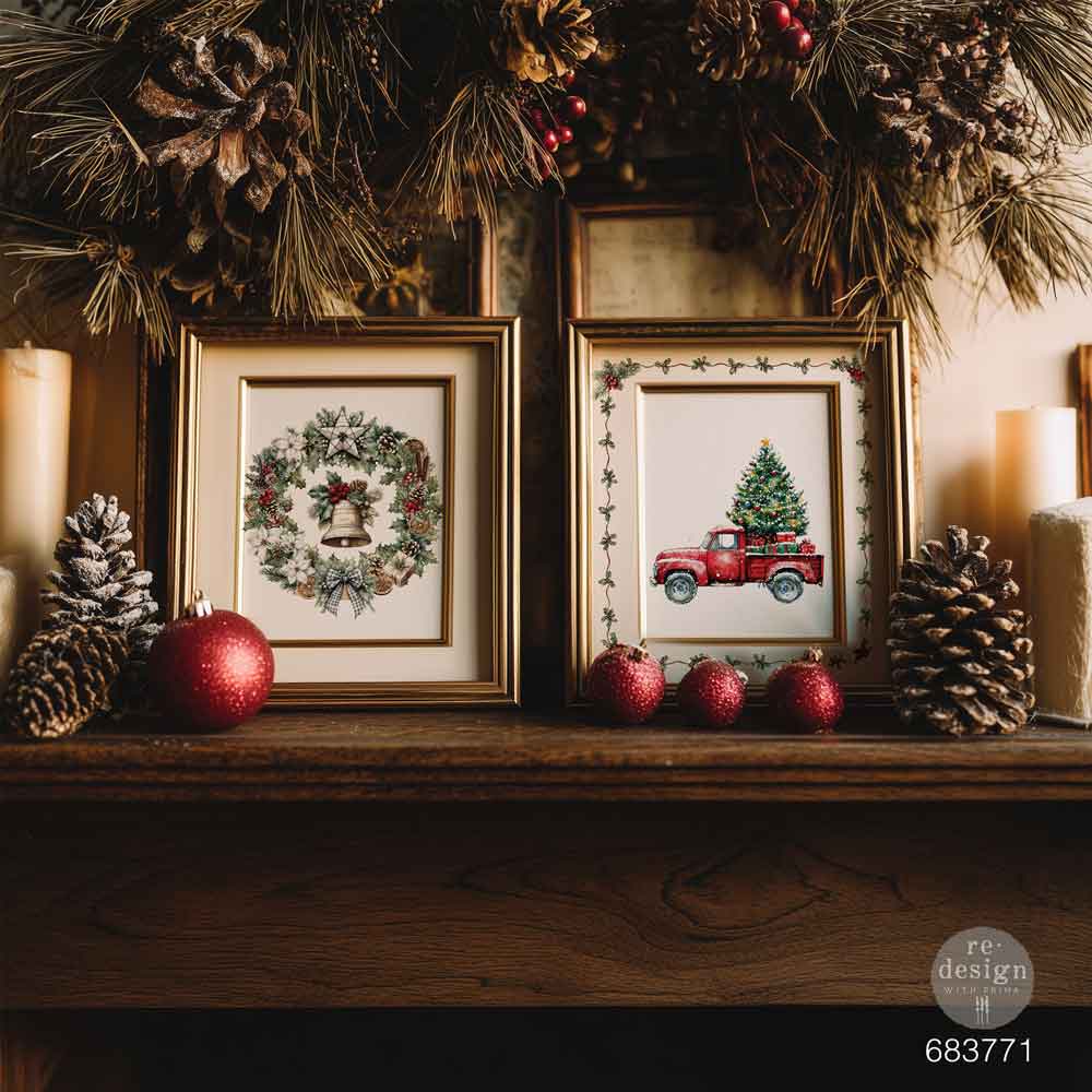 Home For The Holidays | Middy Plus Transfer – 4 Sheets, 8.5" x 11" | ReDesign with Prima | Christmas Farmhouse Decor