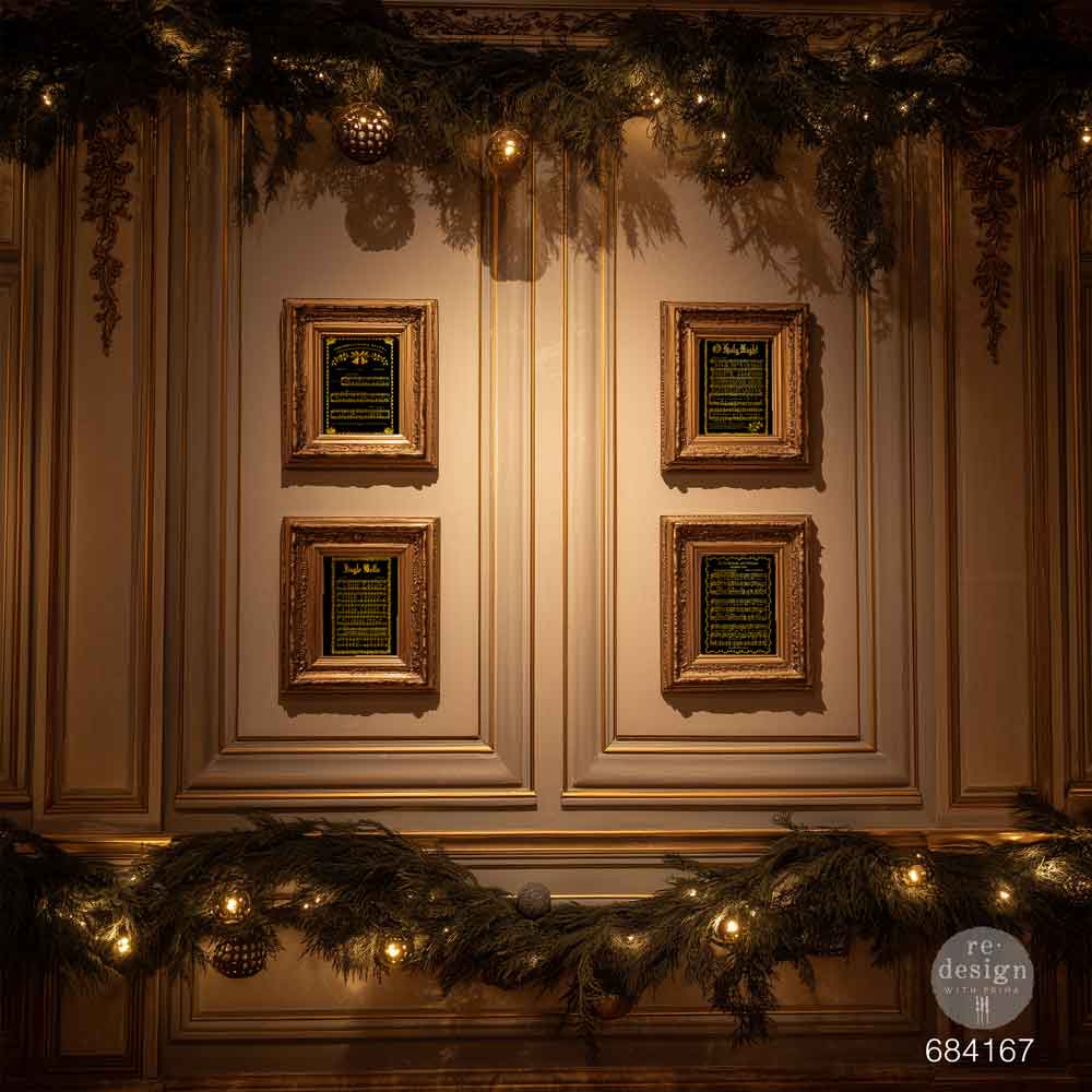 Yuletide Symphony | Middy Foil Transfer – 2 Sheets, 8.5" x 11" | ReDesign with Prima | Gold Christmas Sheet Music