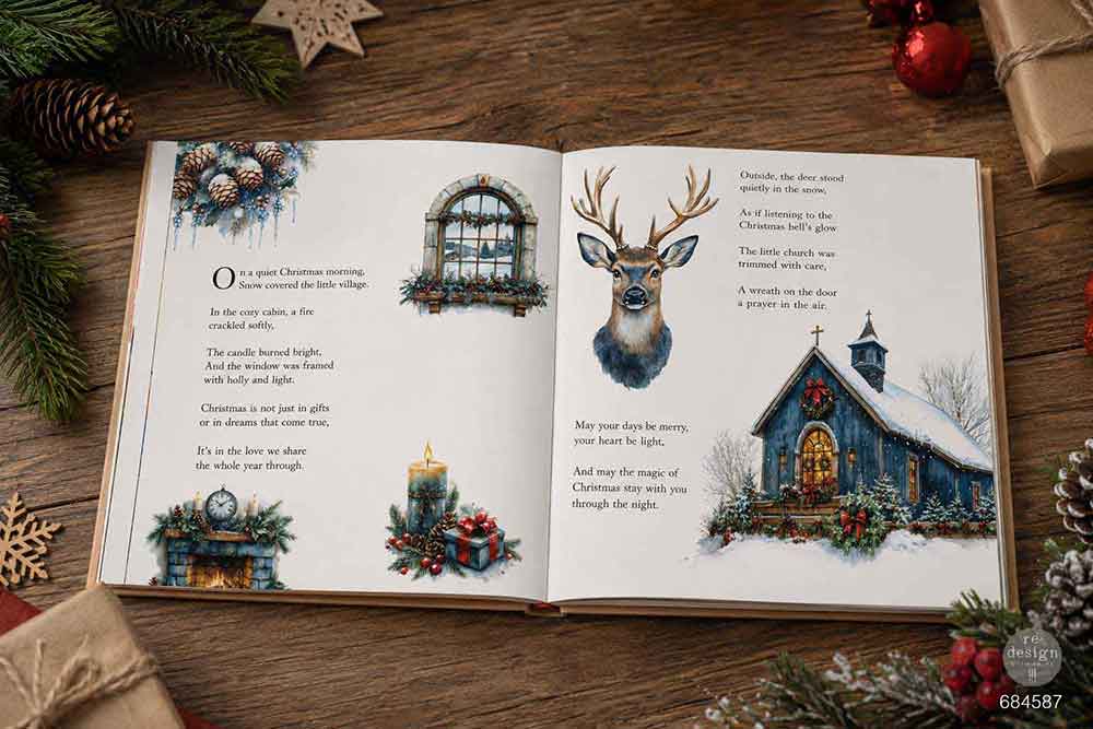 Quiet Country Blue | Middy Plus Transfers® – 4 Sheets, 8.5″ x 11″ Each | ReDesign with Prima