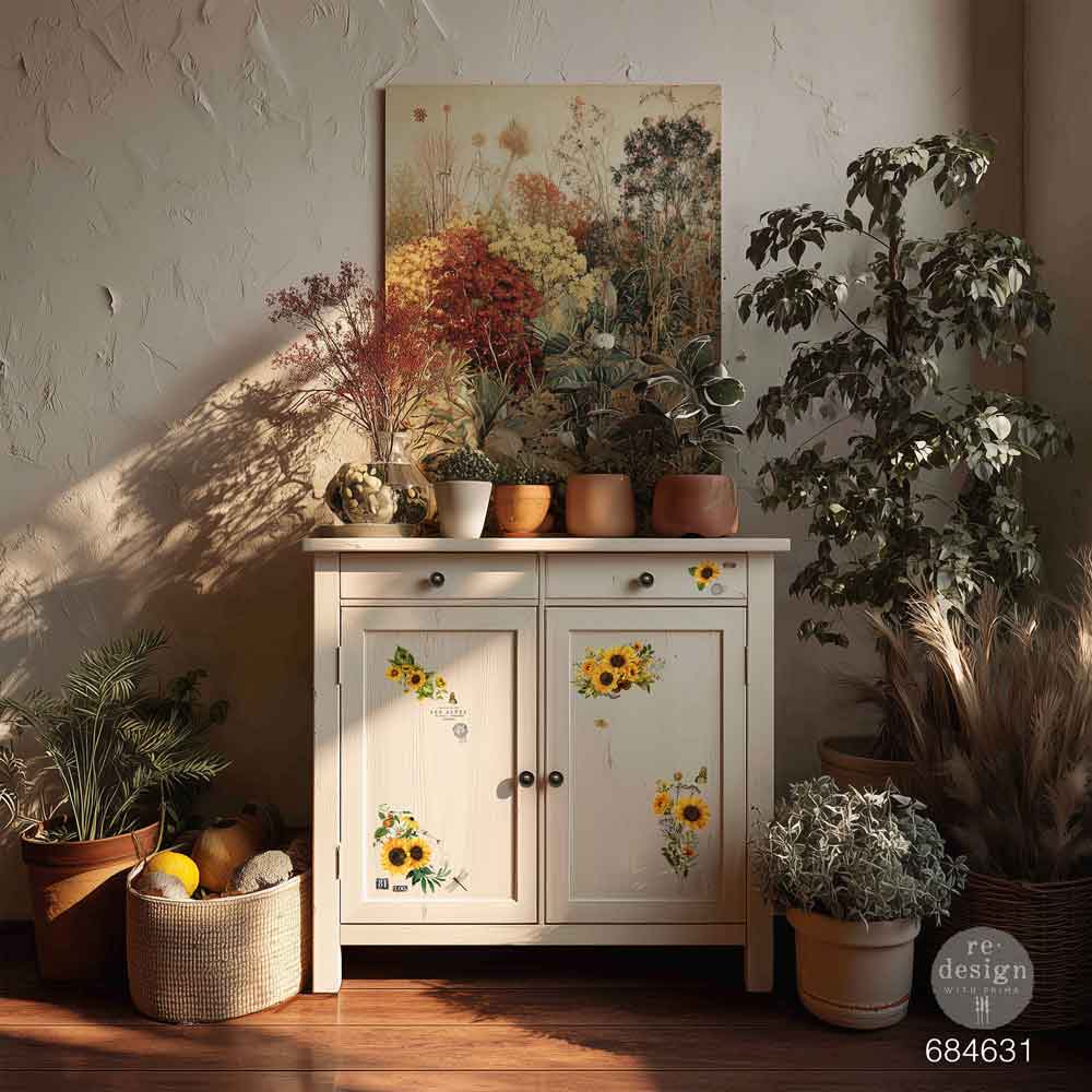 Rustic Amber Petals | 1 Sheet 8.5" x 11" | H2O Transfer | Redesign with Prima