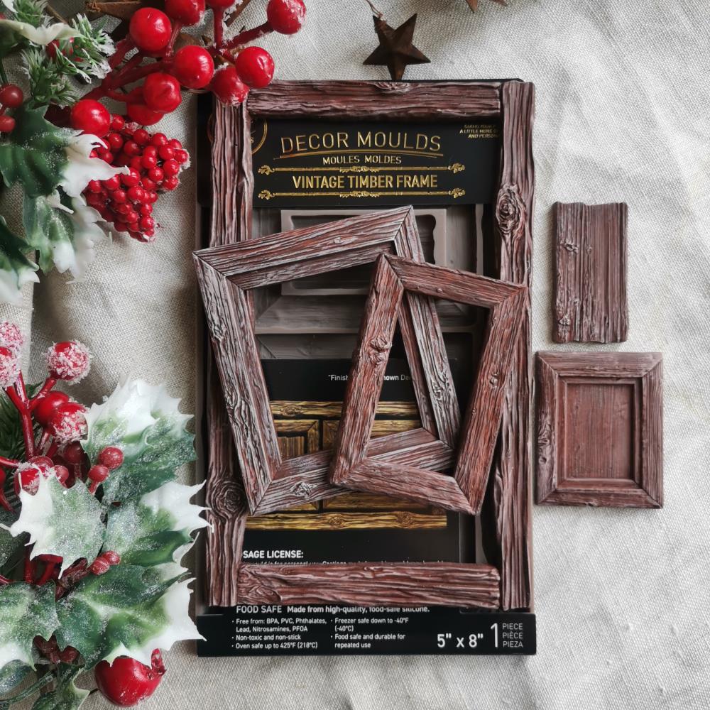 Vintage Timber Christmas | Decor Moulds® – 1 pc, 5″ x 8″ x 8mm | ReDesign with Prima