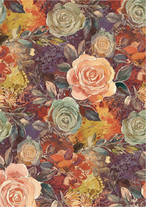 Autumn Garden | A3 Rice Decoupage Paper – 1 Sheet, 11.7" x 16.54" | Dixie Belle
