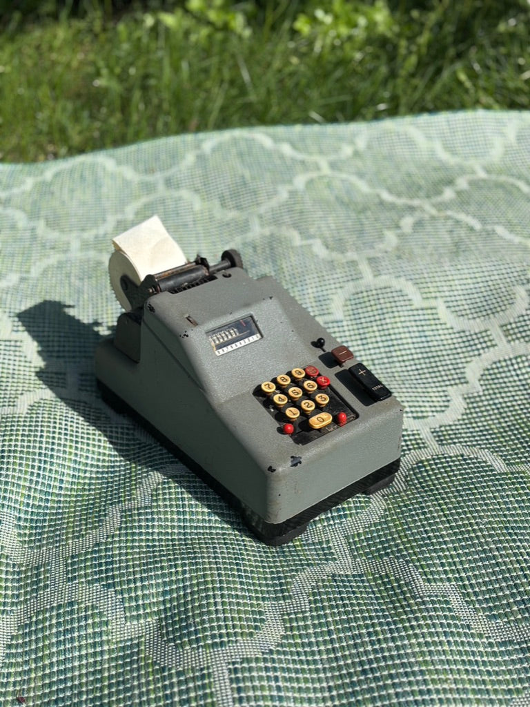 Vintage Lanston Monotype Adding Machine | Printing Calculator | Industrial Office Decor