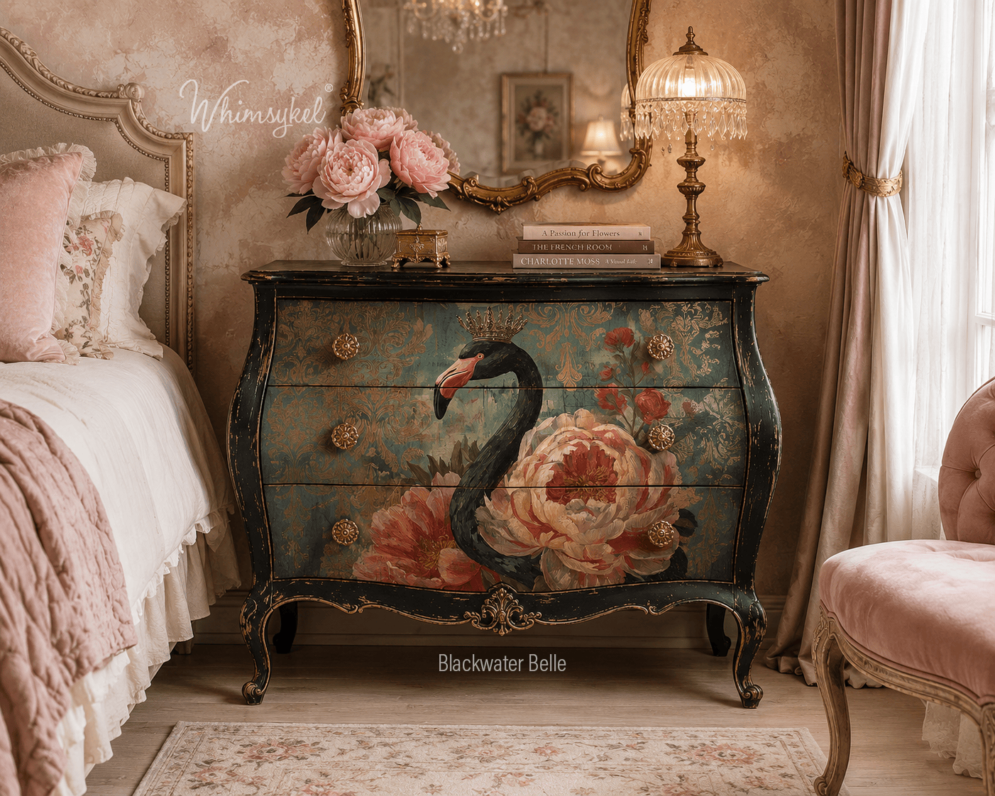 Blackwater Belle | 21"x29" | Decoupage Tissue Paper | Whimsykel Designs