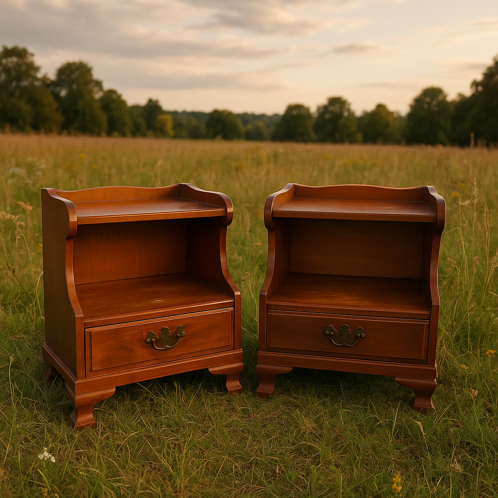 Cushman Colonial Creations Nightstand Pair – Solid Maple, Original Finish