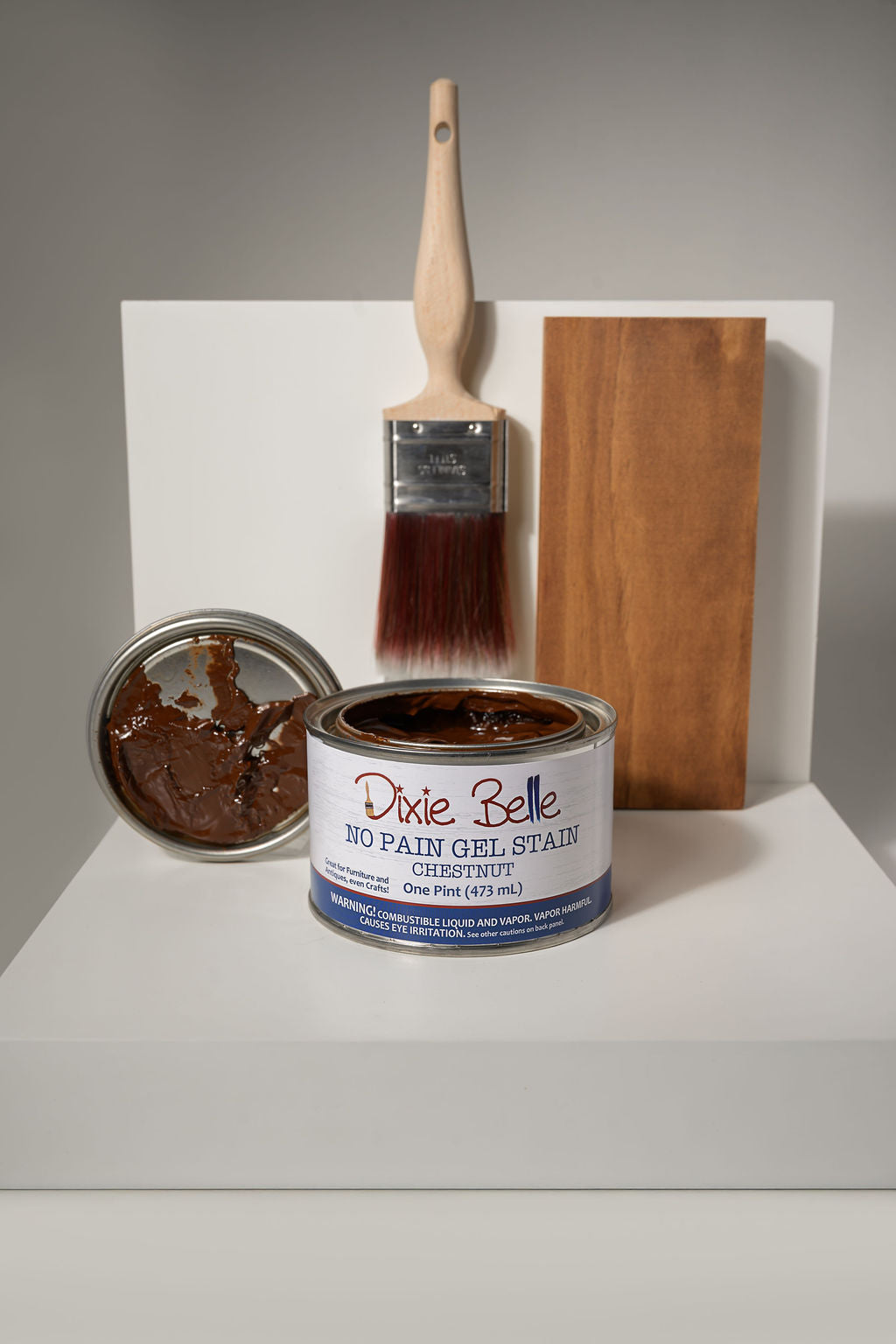 No Pain Gel Stain - Dixie Belle Paint Company - 16oz jar - use on top of existing finish or raw wood