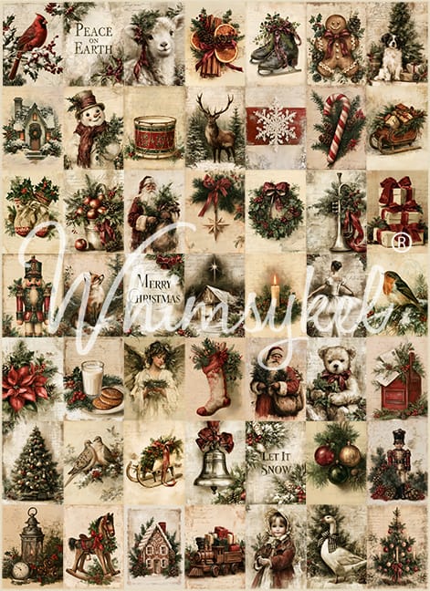 Christmas Keepsakes | 18 lb Decoupage Tissue Paper – 1 Sheet, 21″ x 29″ | Whimsykel Designs