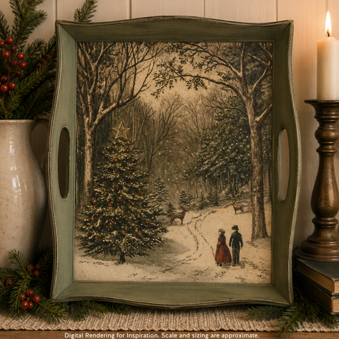 Christmas Stroll | A3 Rice Decoupage Paper – 1 Sheet, 11.7" x 16.54" | Dixie Belle