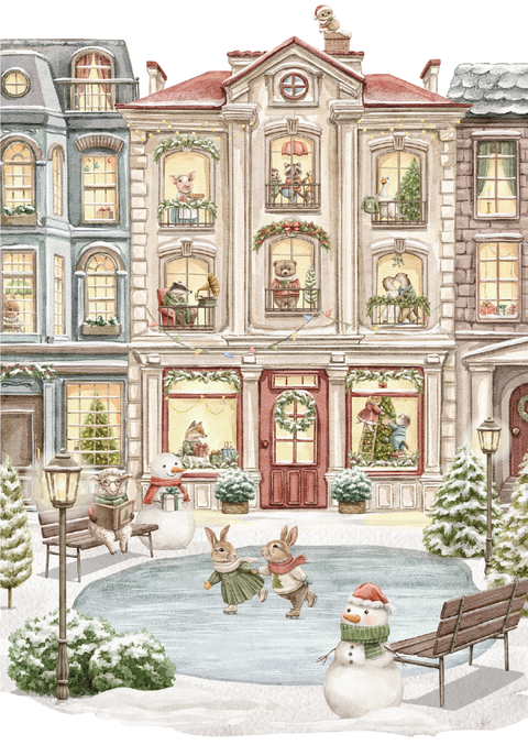 Christmas on Main Street | A3 Rice Decoupage Paper – 1 Sheet, 11.7" x 16.54" | Dixie Belle