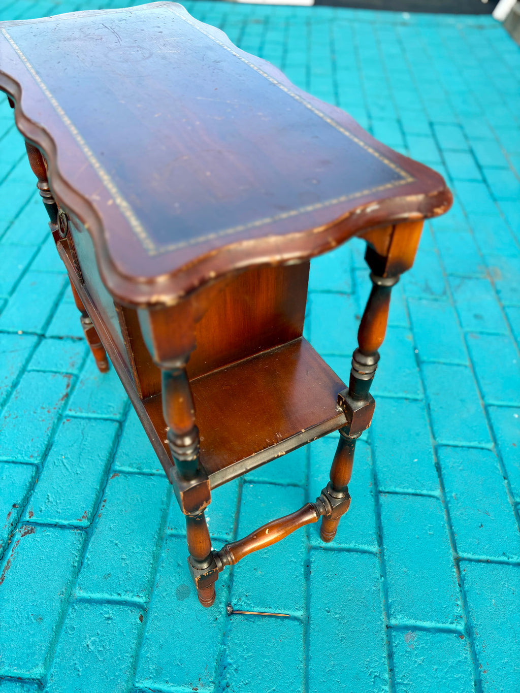 Vintage 1930's Metal-Lined Smoking Cabinet – Perfect Project Piece or Character Accent Table