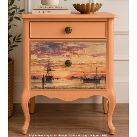Golden Voyage | A3 Rice Decoupage Paper – 1 Sheet, 11.7" x 16.54" | Dixie Belle