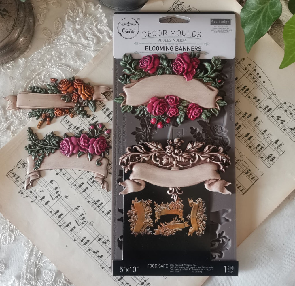 Blooming Banners | 5" x 10" x 8mm | Décor Mould® | Redesign with Prima