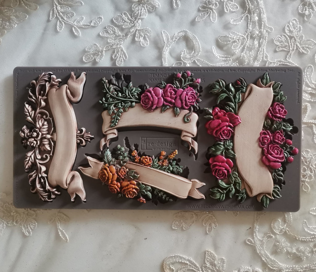 Blooming Banners | 5" x 10" x 8mm | Décor Mould® | Redesign with Prima