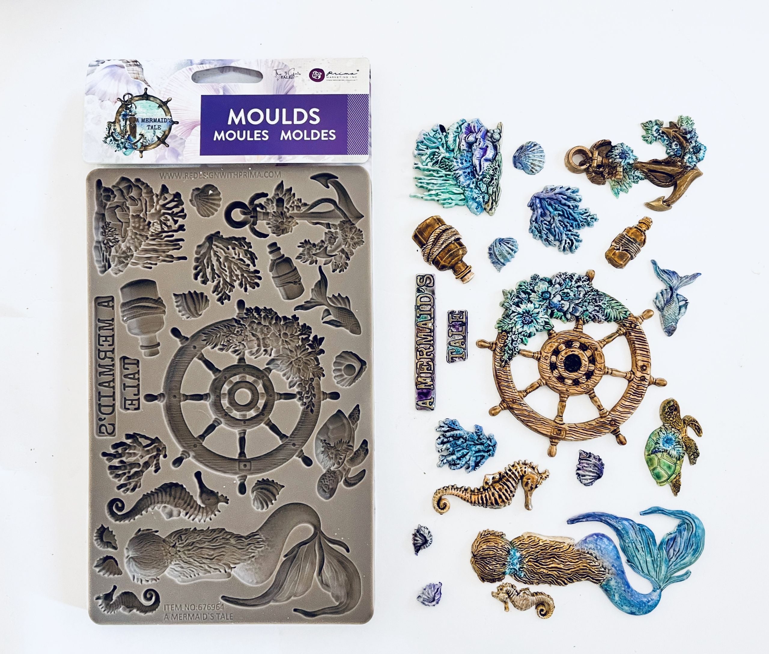 A Mermaid’s Tale | 5"x8" | Decor Moulds for Crafts | Redesign with Prima | Under the Sea Ocean Inspired
