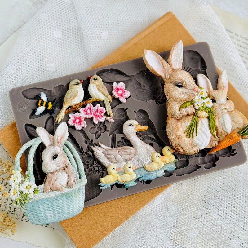 Garden Friends | 5"x8"x8mm | Decor Mould | Redesign with Prima