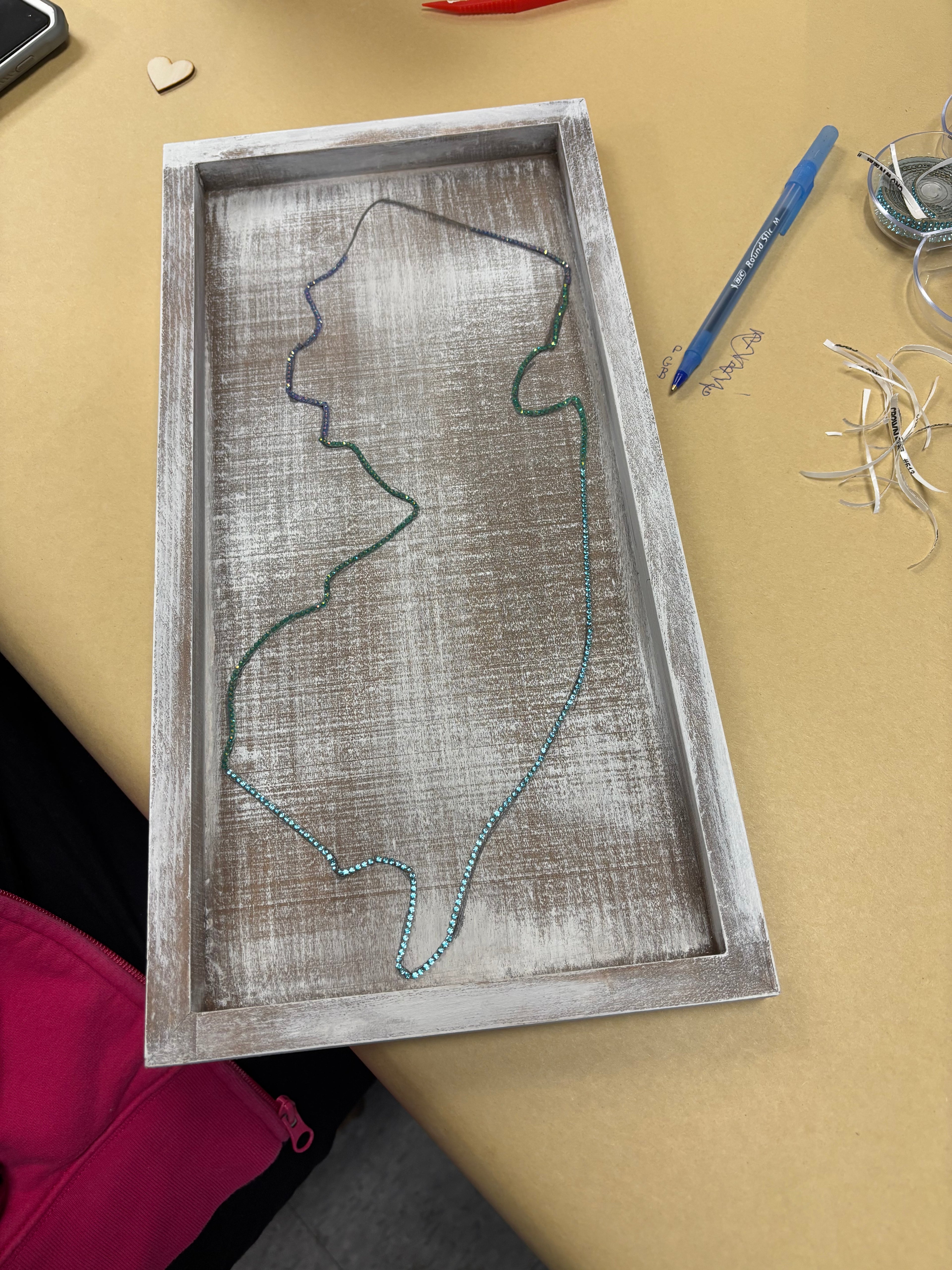 New Jersey Crushed Glass in Resin Workshop