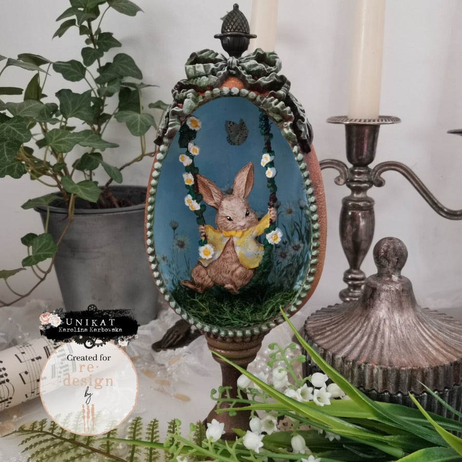 Bunny Trail Tales - Resin Mould 5"x8" Redesign with Prima