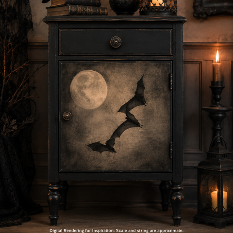 Nocturnal Flight | A3 Rice Decoupage Paper – 1 Sheet, 11.7" x 16.54" | Dixie Belle