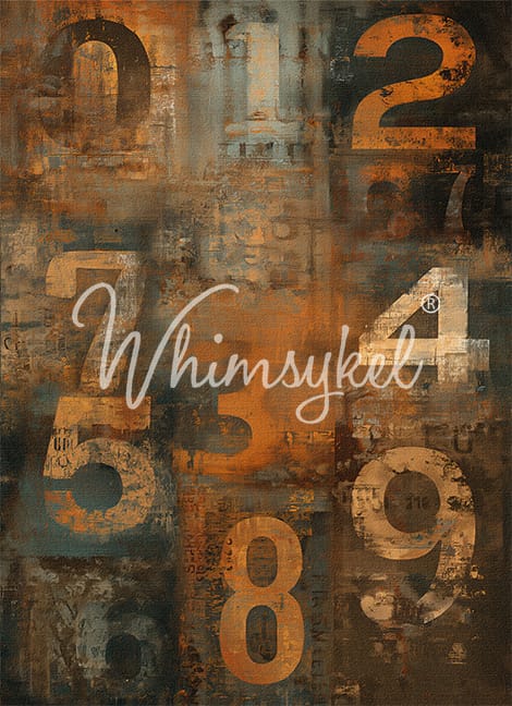Abstract art with numbers